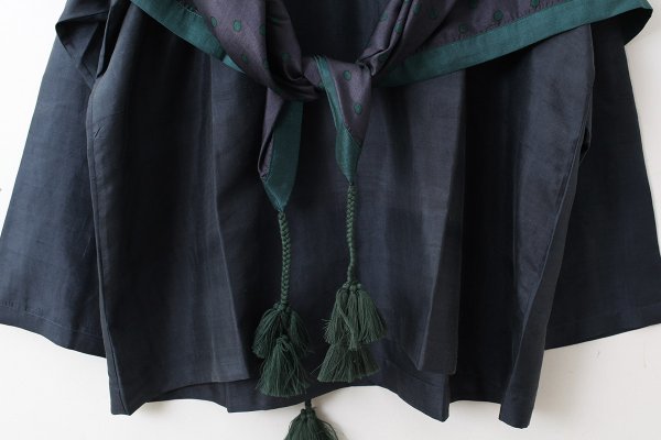 画像8: Khadi Silk Polka dots Print Tassel Scarf (CH)