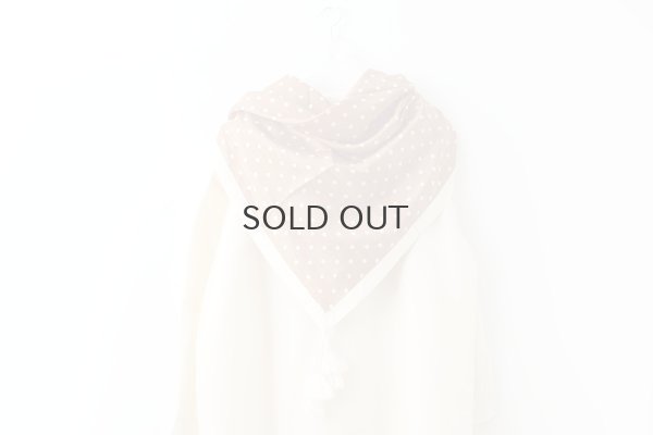 画像10: Khadi Silk Polka dots Print Tassel Scarf (BR)