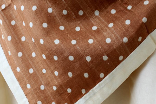 画像6: Khadi Silk Polka dots Print Tassel Scarf (BR)