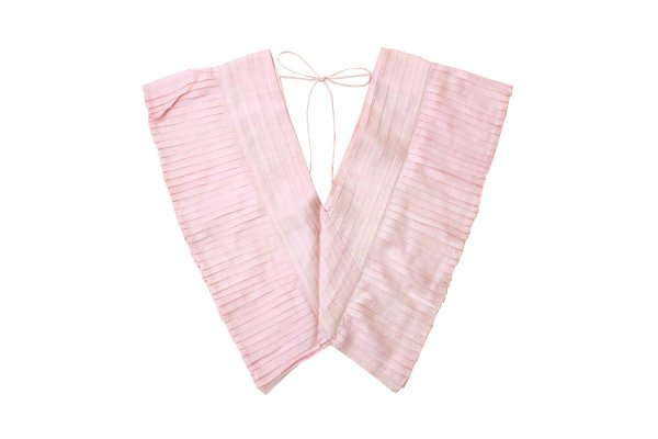 画像1: Khadi Silk Tuck Ruffle Collar (RW)