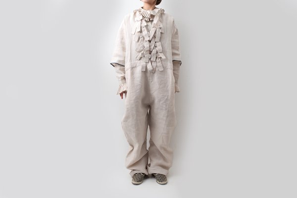 画像15: Khadi Linen Ribbon Overalls (EC)