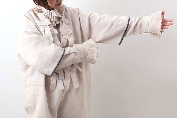 画像18: Khadi Linen Ribbon Overalls (EC)