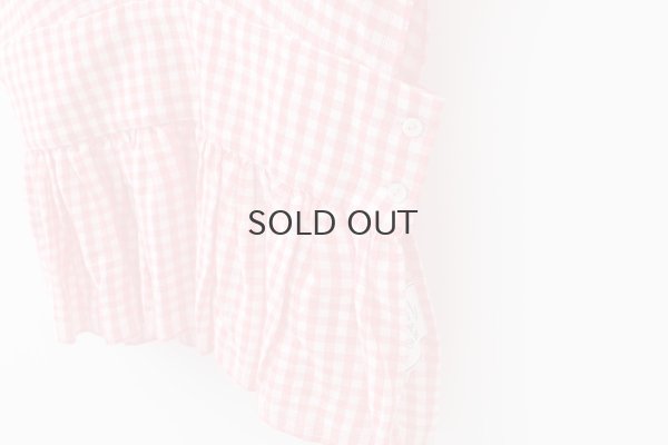 画像7: Khadi Linen Cotton Gingham Check Gingham Ribbon Gilet (RD)