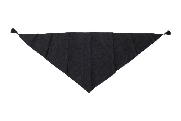 画像3: Khadi Silk Flower Scarf (BK)