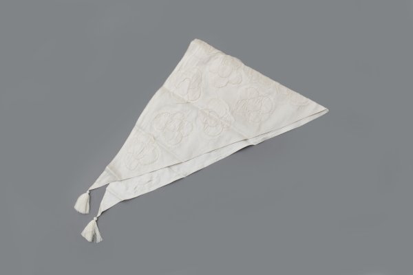 画像2: Khadi Silk Flower Scarf (WH)