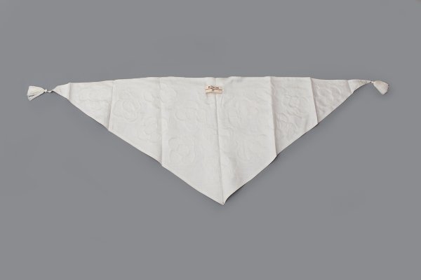 画像4: Khadi Silk Flower Scarf (WH)