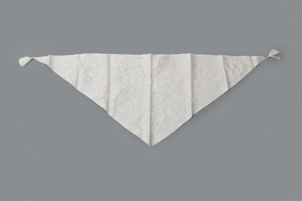 画像3: Khadi Silk Flower Scarf (WH)