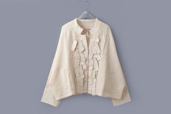 画像2: Khadi Wool Ribbon Raglan Jacket (EC)