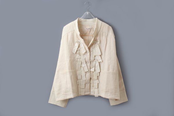 画像1: Khadi Wool Ribbon Raglan Jacket (EC)