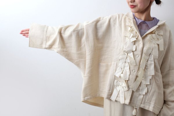 画像18: Khadi Wool Ribbon Raglan Jacket (EC)