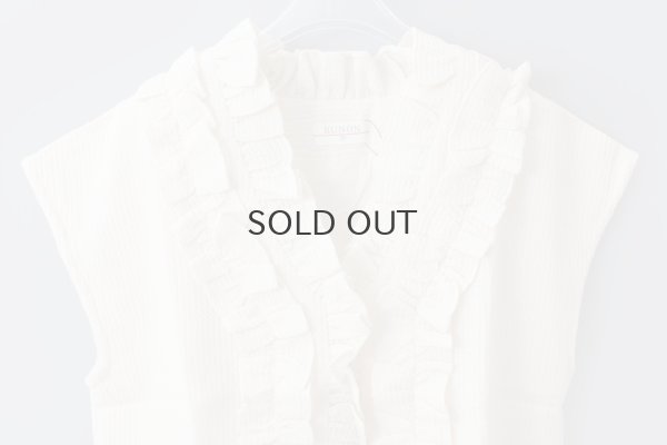 画像3: Khadi Wool Waffle Frill Gilet (EC)