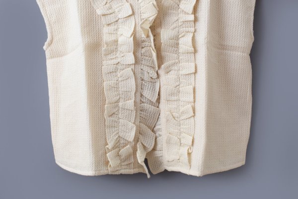 画像4: Khadi Wool Waffle Frill Gilet (EC)