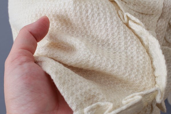 画像6: Khadi Wool Waffle Frill Gilet (EC)