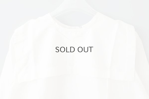 画像4: Khadi Silk Back Button Sailor Blouse (B.WH)