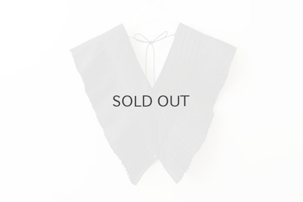画像2: 【再入荷予約・9月下旬頃】Khadi Silk Tuck Ruffle Collar (BK)