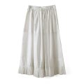 Khadi Silk Gather Tuck Skirt (WH)