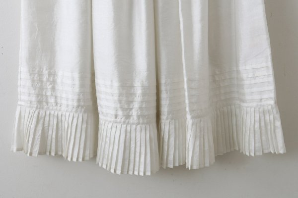 画像6: Khadi Silk Gather Tuck Skirt (WH)