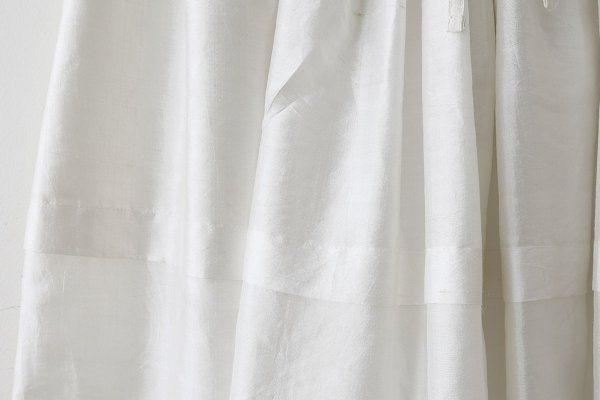 画像7: Khadi Silk Gather Tuck Skirt (WH)
