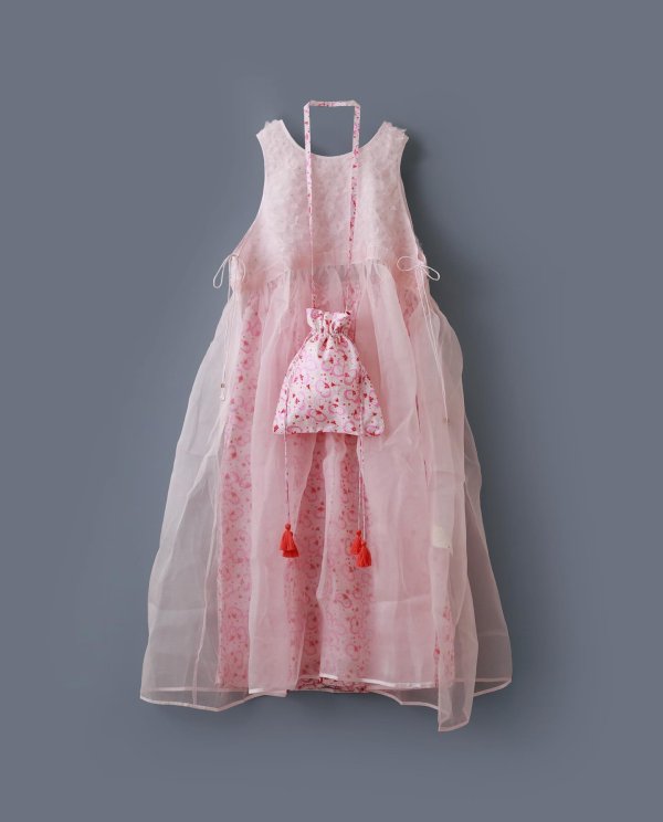 画像15: Khadi Silk Flower Print & Embroidery Tuck Pants (MCR)