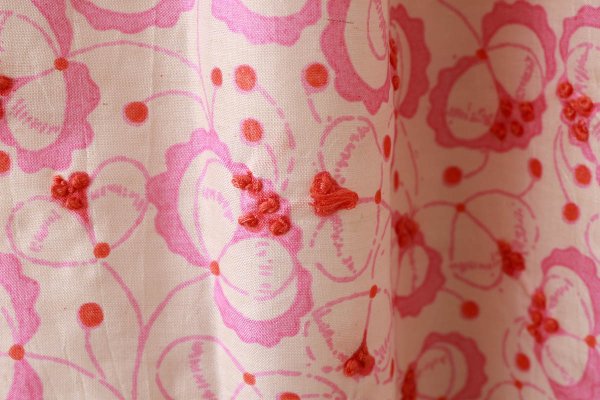画像12: Khadi Silk Flower Print & Embroidery Tuck Pants (MCR)
