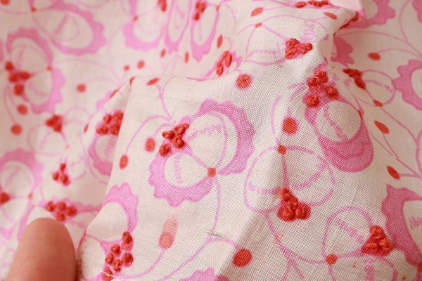 画像11: Khadi Silk Flower Print & Embroidery Tuck Pants (MCR)