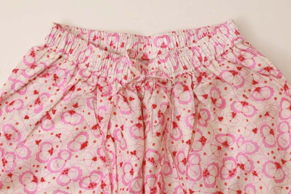 画像3: Khadi Silk Flower Print & Embroidery Tuck Pants (MCR)