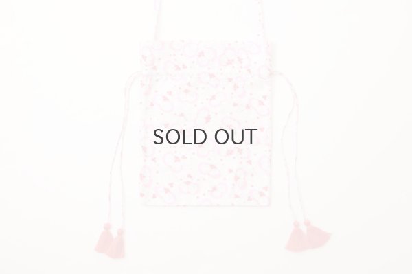 画像2: Khadi Silk Flower Print & Embroidery Drawstring Shoulder Bag (MCR)