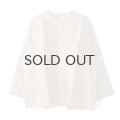 Khadi Silk Polka dots Print Back Button Sailor Blouse (C.BR)