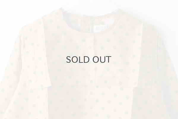 画像4: Khadi Silk Polka dots Print Back Button Sailor Blouse (C.BR)