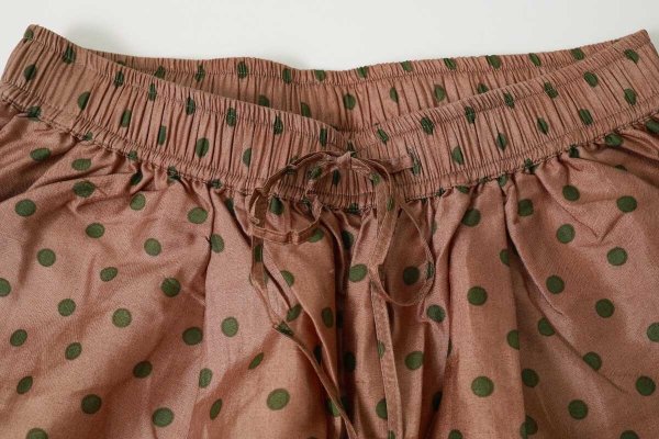 画像4: Khadi Silk Polka dots Print Tuck Pants (C.BR)