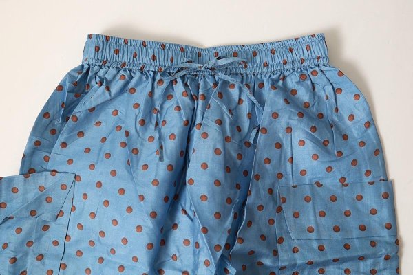 画像6: Khadi Silk Polka dots Print Layered Skirt (DBL)