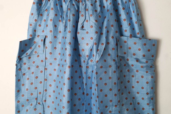 画像9: Khadi Silk Polka dots Print Layered Skirt (DBL)