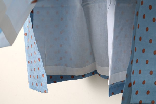 画像12: Khadi Silk Polka dots Print Layered Skirt (DBL)