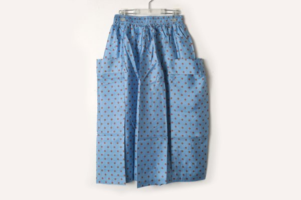 画像2: Khadi Silk Polka dots Print Layered Skirt (DBL)