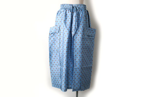 画像3: Khadi Silk Polka dots Print Layered Skirt (DBL)