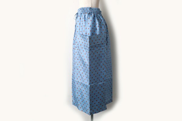画像4: Khadi Silk Polka dots Print Layered Skirt (DBL)