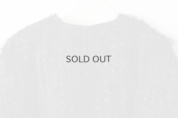 画像9: Khadi Silk Organdy & Embroidery Blouse (BK)