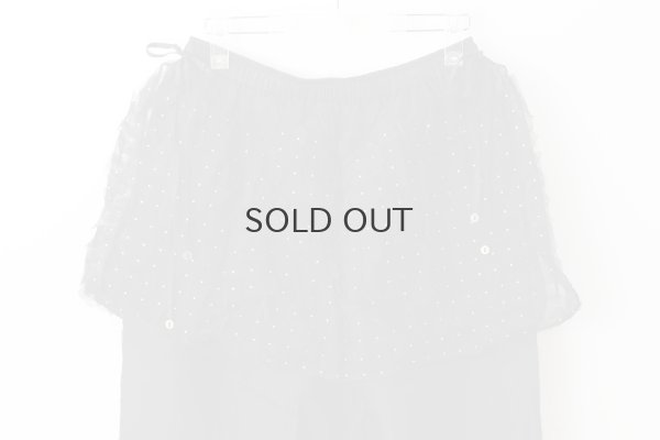 画像3: Khadi Silk Organdy & Embroidery Flap Pants (BK)