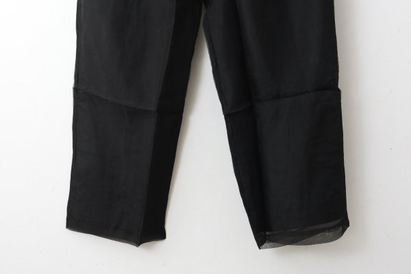 画像9: Khadi Silk Organdy & Embroidery Flap Pants (BK)