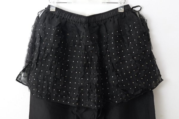 画像11: Khadi Silk Organdy & Embroidery Flap Pants (BK)