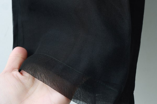 画像10: Khadi Silk Organdy & Embroidery Flap Pants (BK)
