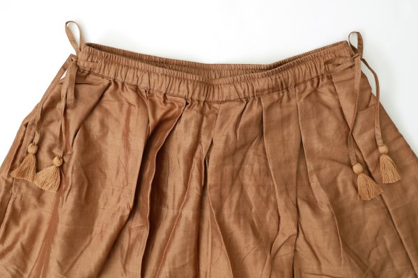 画像3: Khadi Silk Tuck Gather Balloon Pants (C.BR)