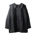 Khadi Silk Round Collar Over Blouse (BK)