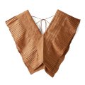 Khadi Silk Tuck Ruffle Collar (C.BR)