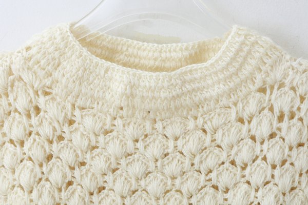 画像3: shop別注!! Hand Knit Hand Crochet Gilet (IV)