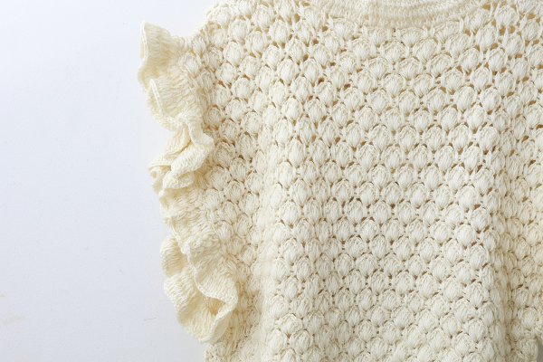 画像4: shop別注!! Hand Knit Hand Crochet Gilet (IV)
