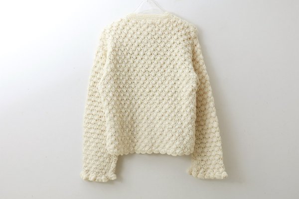 画像2: shop別注!! Hand Knit Hand Crochet Cadigan (IV)