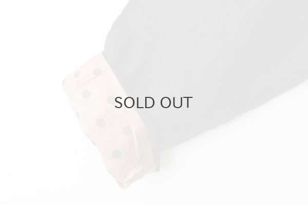 画像10: Khadi Thick Silk & Embroidery Round Collar Blouson (BK)