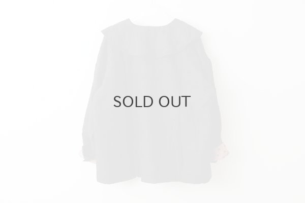 画像2: Khadi Thick Silk & Embroidery Round Collar Blouson (BK)