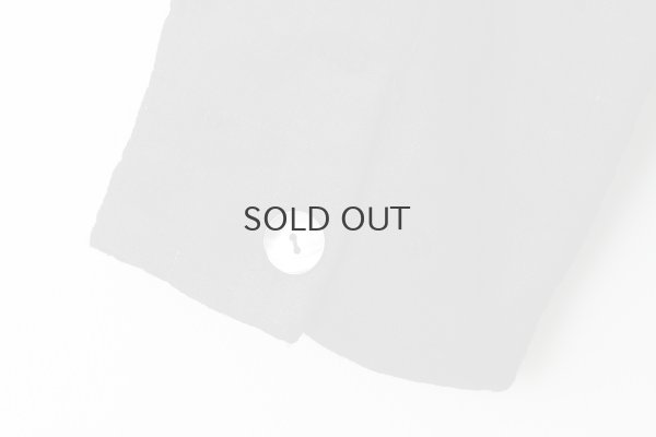 画像13: Khadi Thick Silk & Embroidery Round Collar Blouson (BK)